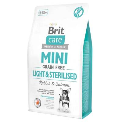 Brit Care Mini Irk Kısırlaştırılmış Köpekler İçin, Tahılsız, Hipoalerjenik Tavşan Etli Ve Somonlu Kuru Mama 2 kg