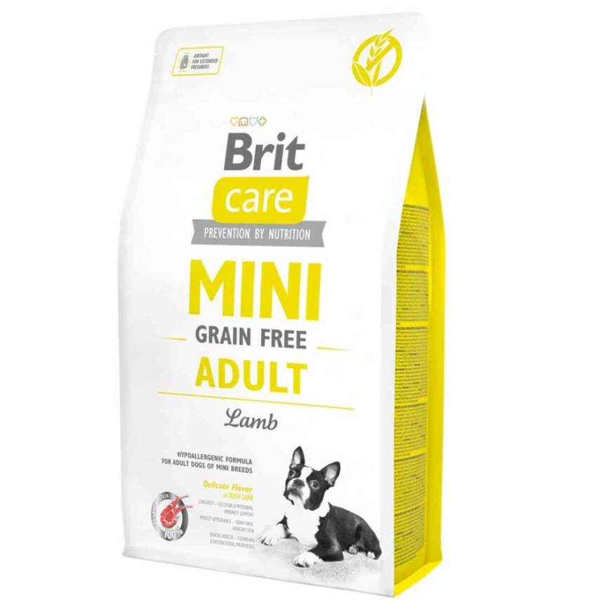 Brit Care Mini Irk Yetişkin Köpekler İçin, Tahılsız, Hipoalerjenik Kuzu Etli Kuru Mama 2 kg - 2