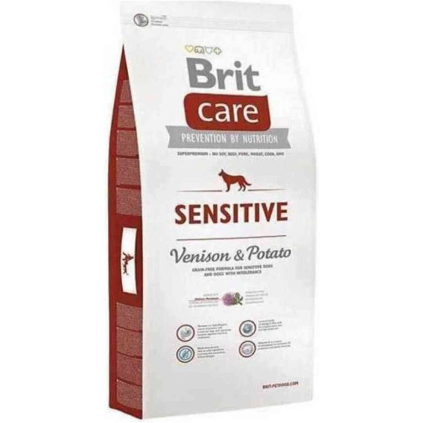 Brit Care Sensitive Venison Tahılsız Geyik Etli Kuru Köpek Maması 3 Kg - 1