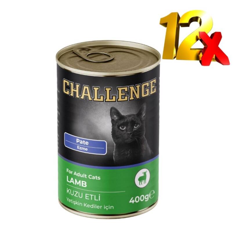 Challenge Kuzulu Yetişkin Kedi Konservesi 400 gr. x 12 Adet - 1