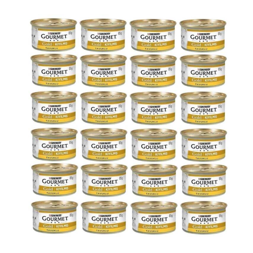 Gourmet Gold Kıyılmış Tavuklu Yaş Kedi Maması 85gr x 24 Adet  - 1