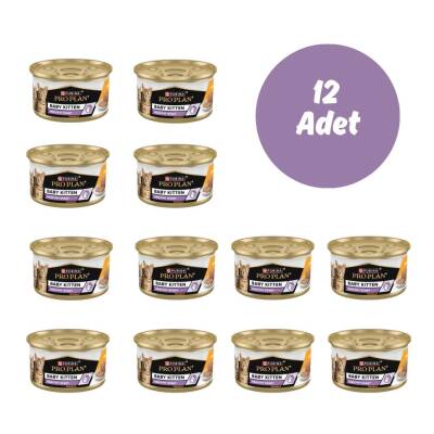 Pro Plan Baby Kitten Tavuklu Bebek Kedi Konservesi 85 gr x 12 Adet