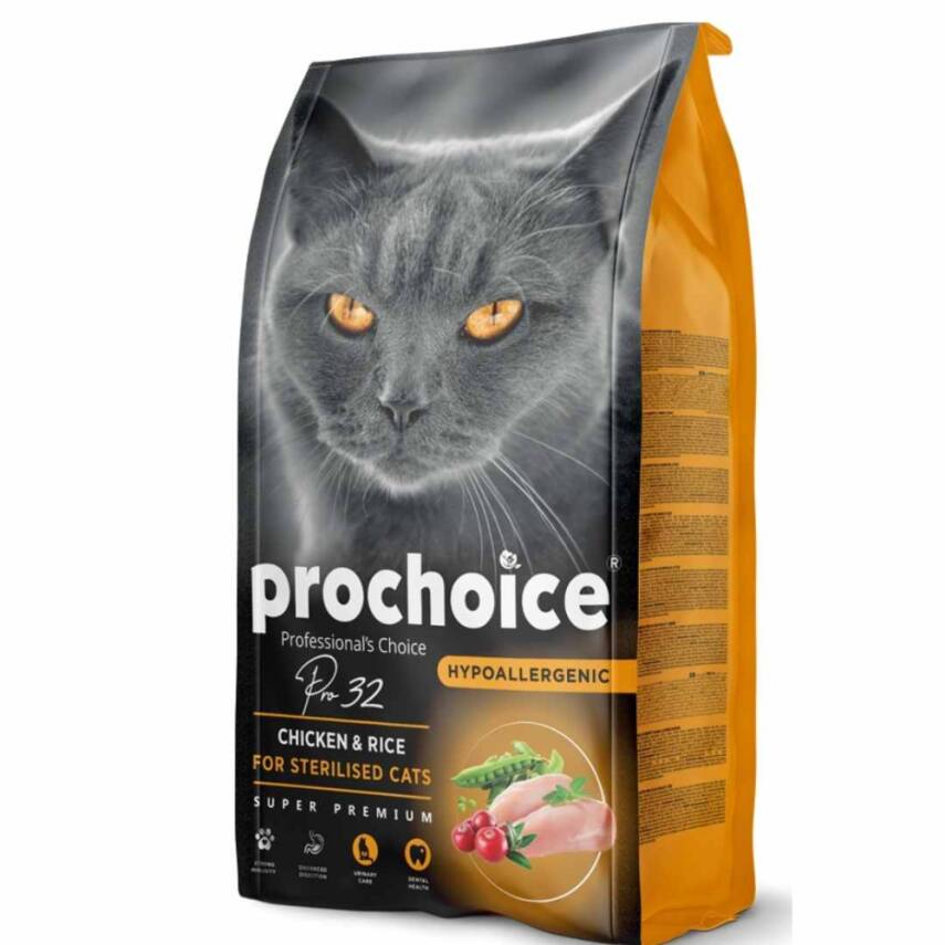 Prochoice Kısırlaştırılmış Kediler İçin, Hipoalerjenik, Tavuk Etli Ve Pirinçli Kuru Mama 2 kg - 1
